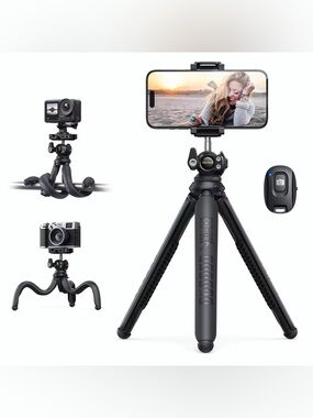Multi-Function Selfie Stick Tripod With Remote 360 Rotating Adjustable Ht Holder